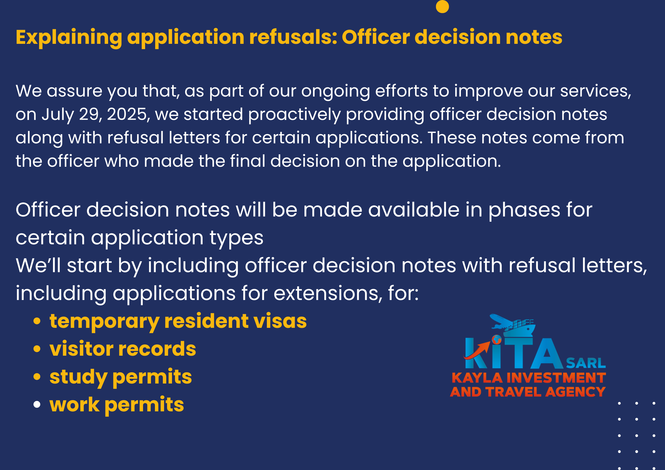 Enhanced Transparency in Visa Application Refusals